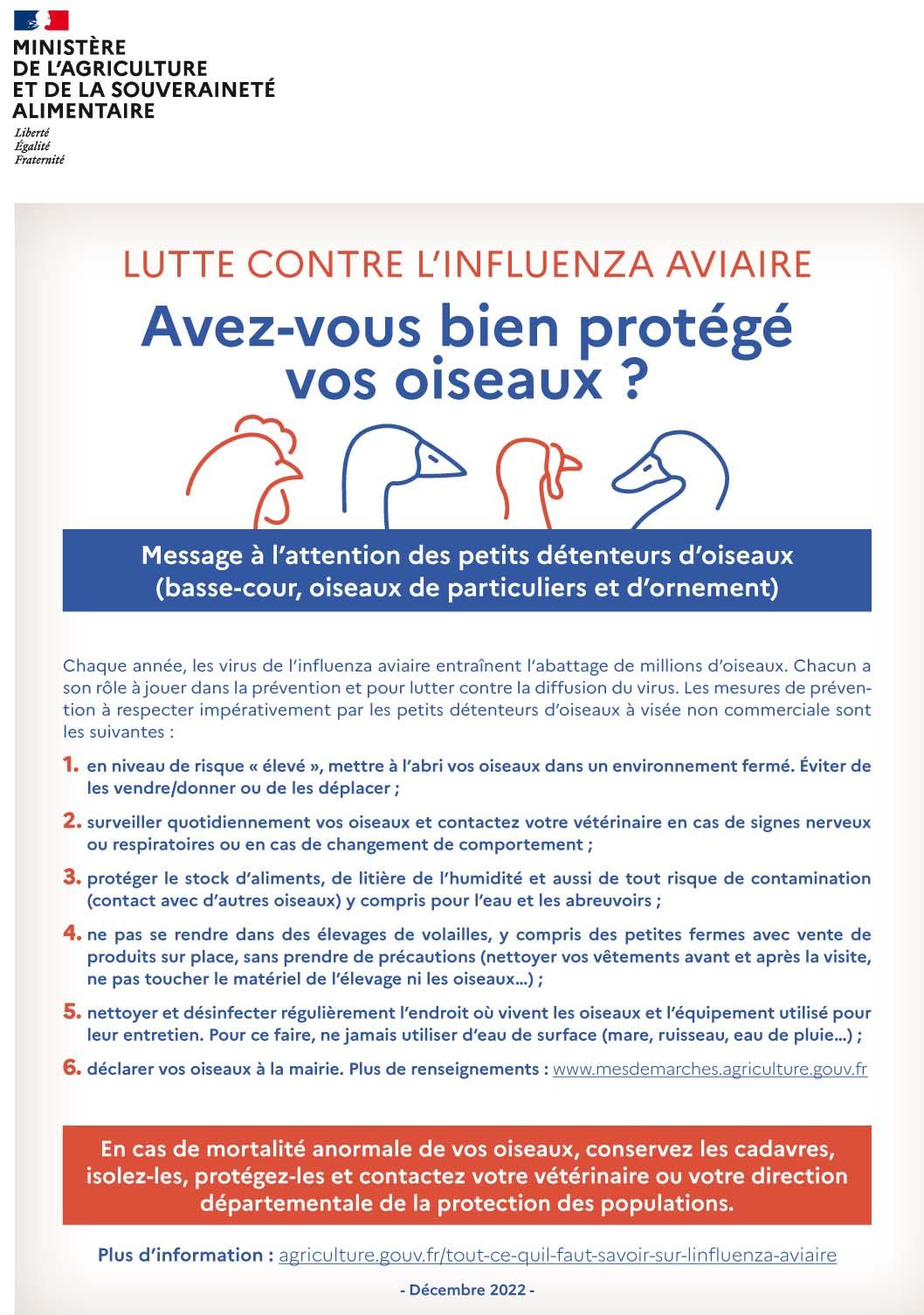 Flyer biosecurite petits detenteurs
