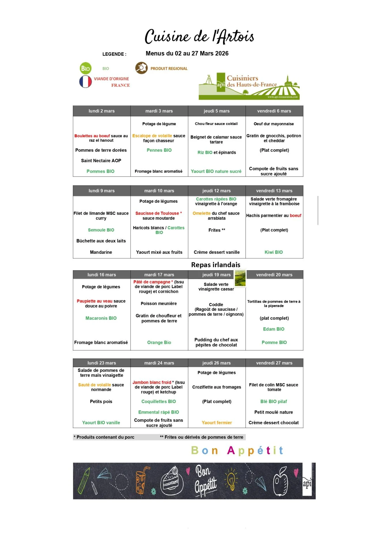 Menus du 02 mars au 27 mars 2026 page 0001