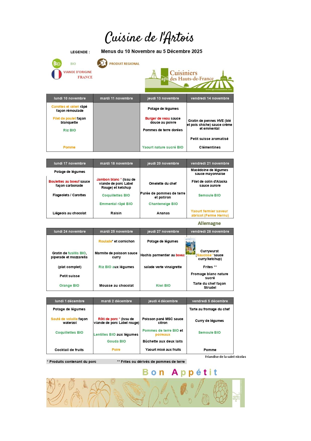 Menus du 10 novembre 2025 au 05 decembre 2025 page 0001