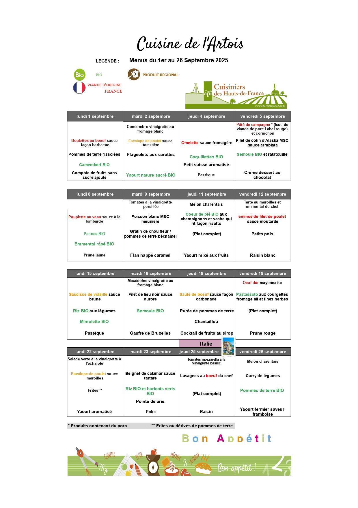 Menus du 1er septembre au 26 septembre 2025 page 0001